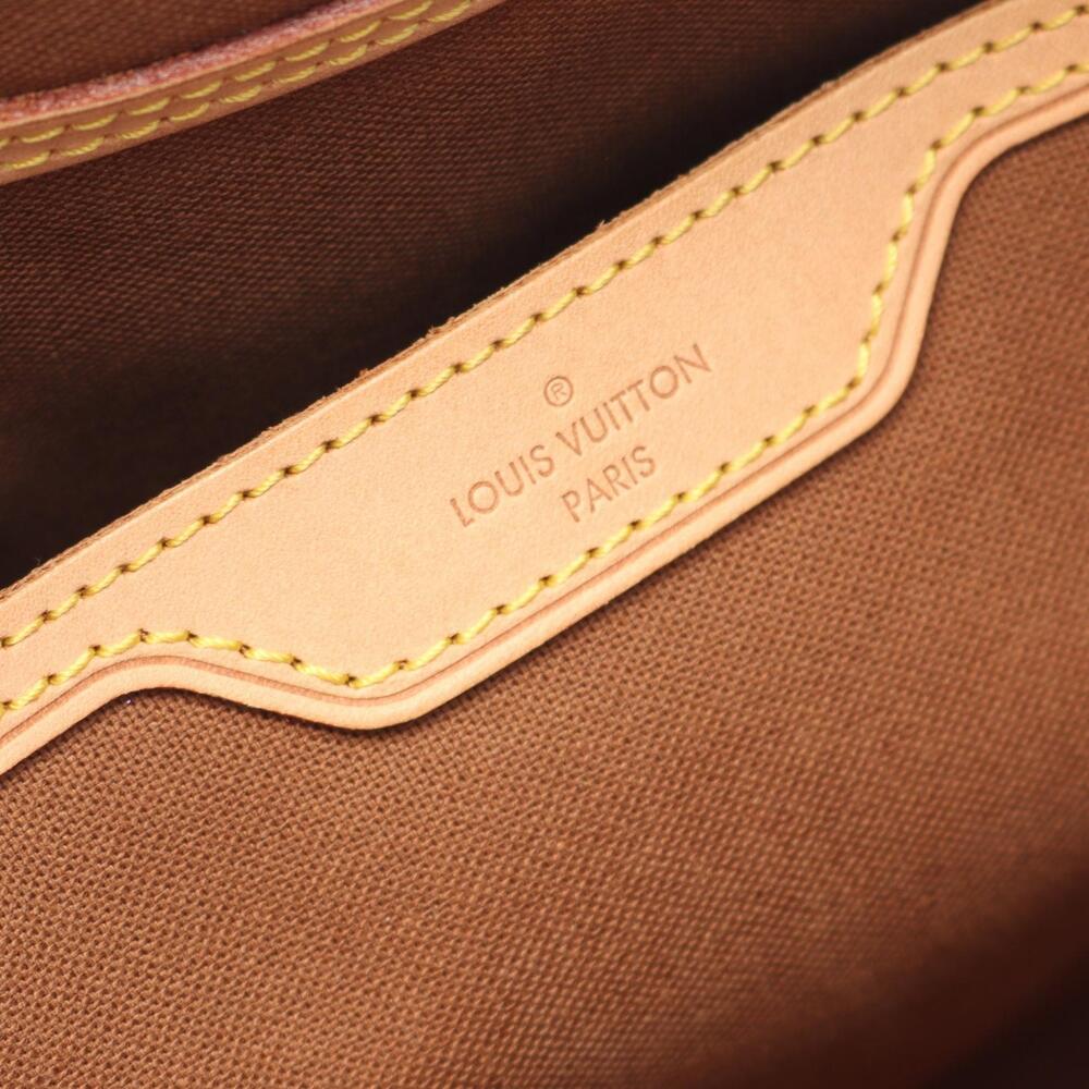 Louis Vuitton Monogram Palermo Canvas Bag Brown Leather Shoulder - Picture 4 of 10